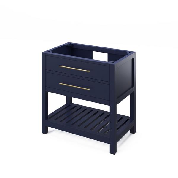 Jeffrey Alexander - 36 Inch Wavecrest Single Sink Free Standing Vanity Cabinet - Less Vanity Top