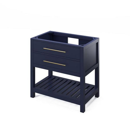 Jeffrey Alexander - 36 Inch Wavecrest Single Sink Free Standing Vanity Cabinet - Less Vanity Top
