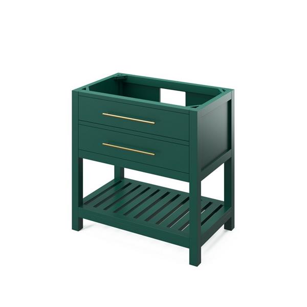 Jeffrey Alexander - 36 Inch Wavecrest Single Sink Free Standing Vanity Cabinet - Less Vanity Top