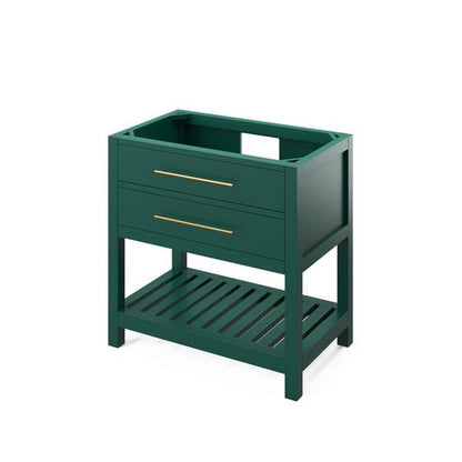 Jeffrey Alexander - 36 Inch Wavecrest Single Sink Free Standing Vanity Cabinet - Less Vanity Top