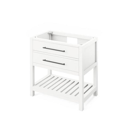 Jeffrey Alexander - 36 Inch Wavecrest Single Sink Free Standing Vanity Cabinet - Less Vanity Top