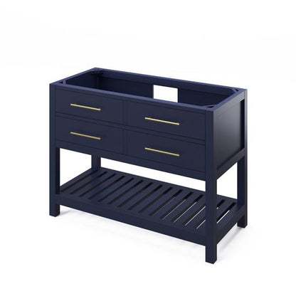 Jeffrey Alexander - 48 Inch Wavecrest Single Sink Free Standing Vanity Cabinet - Less Vanity Top