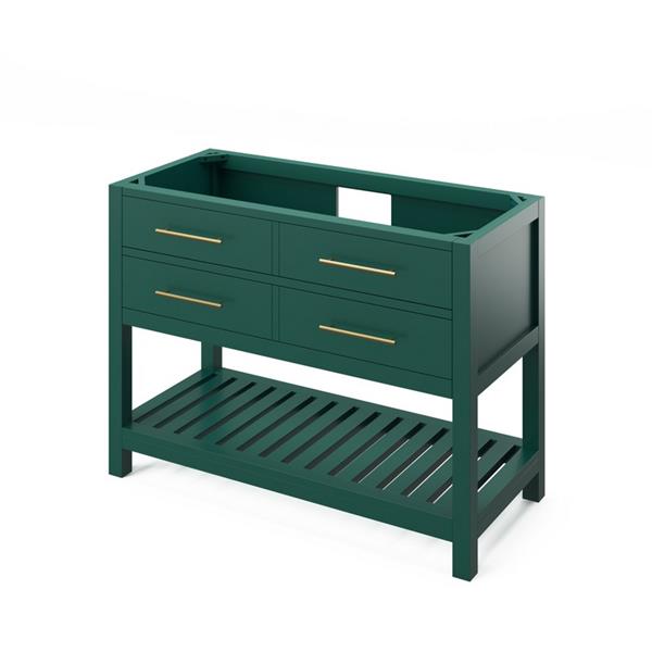 Jeffrey Alexander - 48 Inch Wavecrest Single Sink Free Standing Vanity Cabinet - Less Vanity Top