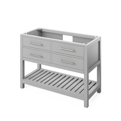 Jeffrey Alexander - 48 Inch Wavecrest Single Sink Free Standing Vanity Cabinet - Less Vanity Top