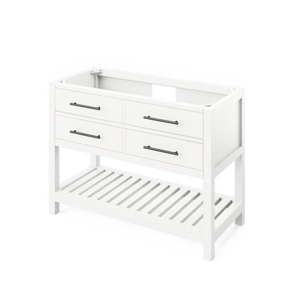Jeffrey Alexander - 48 Inch Wavecrest Single Sink Free Standing Vanity Cabinet - Less Vanity Top