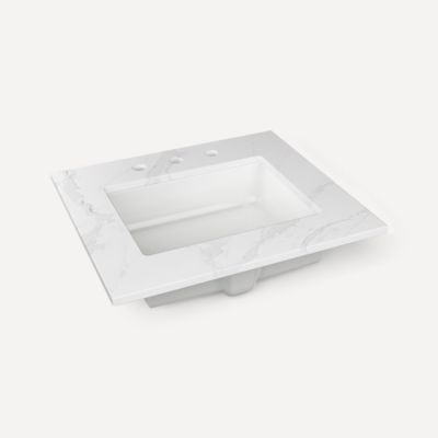 Robern - Ches Hill/Sendai 24 Inch Quartz Vanity Top with Integrated Sink