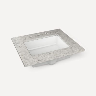 Robern - Ches Hill/Sendai 24 Inch Quartz Vanity Top with Integrated Sink