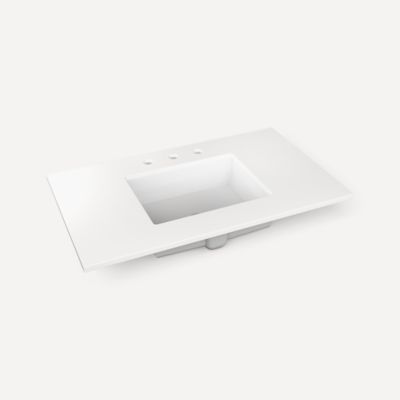 Robern - Berg/Ches/Mack/Send 36 Inch Quartz Vanity Top with Integrated Sink