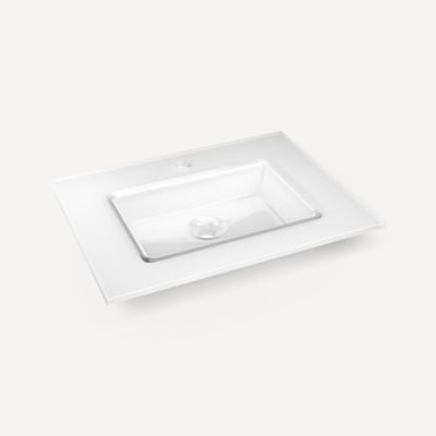 Robern - Glass Sink, 25X19, White