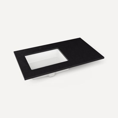 Robern - 37 X 22 Inch, Left Offset Vanity Top With Overflow