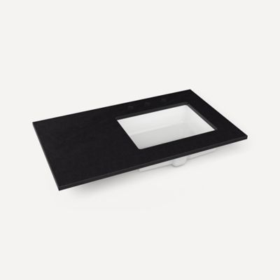 Robern - 37 X 22 Inch, Right Offset Vanity Top With Overflow