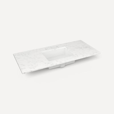 Robern - 49 X22 Inch, Center Vanity Top With Overflow