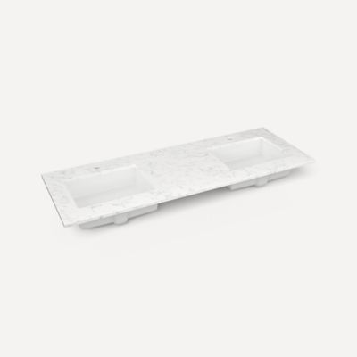 Robern - 61 X 22 Inch, Double Vanity Top, 2 Sink