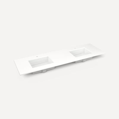 Robern - 73 X 22 Inch, Double Vanity Top, 2 Sink