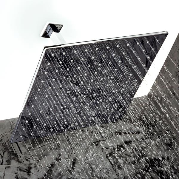 Lacava - Waterblade Ceiling-Mount Tilting Square Rain Shower Head, 320 Rubber Nozzles