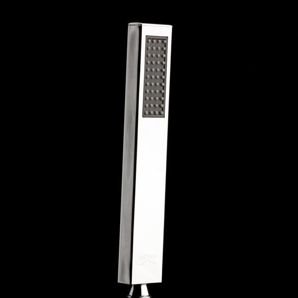 Lacava - Kubista  Hand-Held Rectangular Shower Head With 59 Inch Flexible Hose, Rain Jet