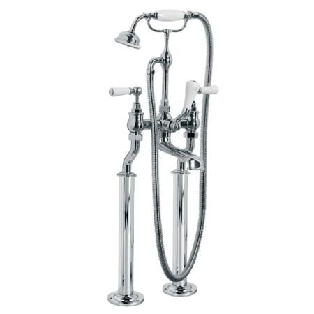 Lefroy Brooks - Classic White Lever Freestanding Bath/Shower Mixer