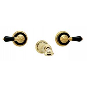 Phylrich - Regent Black Onyx Handle, Wall Mounted Lavatory Faucet - Trim Only