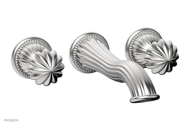 Phylrich - Georgian & Barcelona Wall Mounted Lavatory Faucet Trim Only - Round Handles