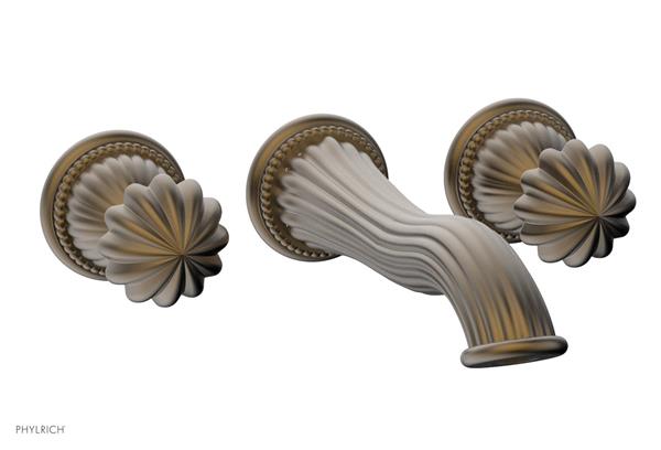 Phylrich - Georgian & Barcelona Wall Mounted Lavatory Faucet Trim Only - Round Handles