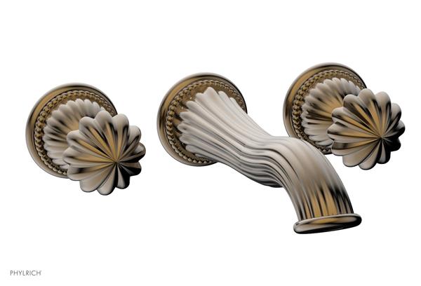 Phylrich - Georgian & Barcelona Wall Mounted Lavatory Faucet Trim Only - Round Handles