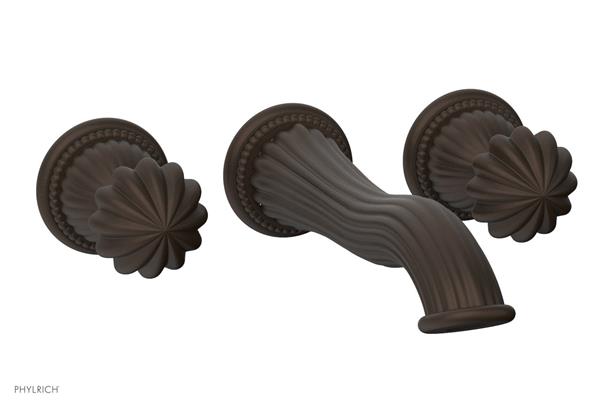 Phylrich - Georgian & Barcelona Wall Mounted Lavatory Faucet Trim Only - Round Handles