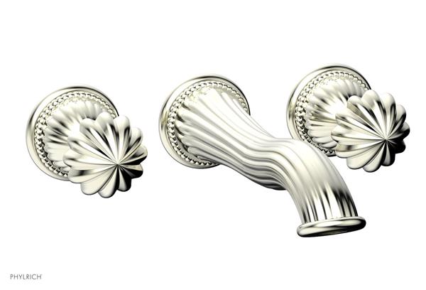Phylrich - Georgian & Barcelona Wall Mounted Lavatory Faucet Trim Only - Round Handles