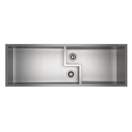 Rohl - Culinario 50 Inch Double Bowl Stainless Steel Chef/Work Station Sink