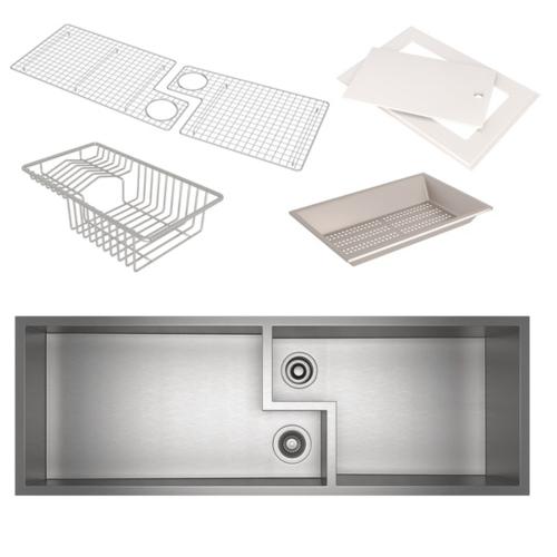 Rohl - Culinario 50 Inch Stainless Steel Chef/Workstation Sink With Accessories