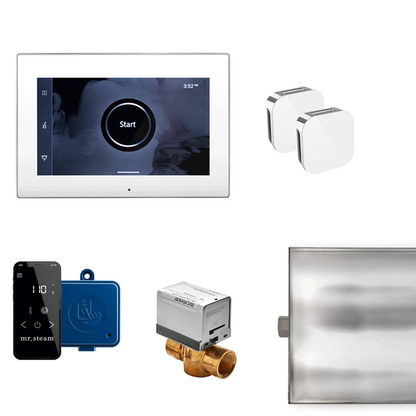 Mr. Steam - Xbutler Max Steam Shower Control Package With Isteamx Control And Aroma Glass Steamhead