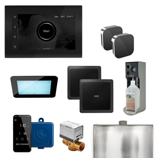 Mr. Steam - Xdream Max Programmable Steam Generator Control Kit With Isteamx Control And Aroma Glass Steamhead