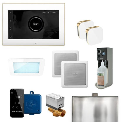 Mr. Steam - Xdream Max Programmable Steam Generator Control Kit With Isteamx Control And Aroma Glass Steamhead