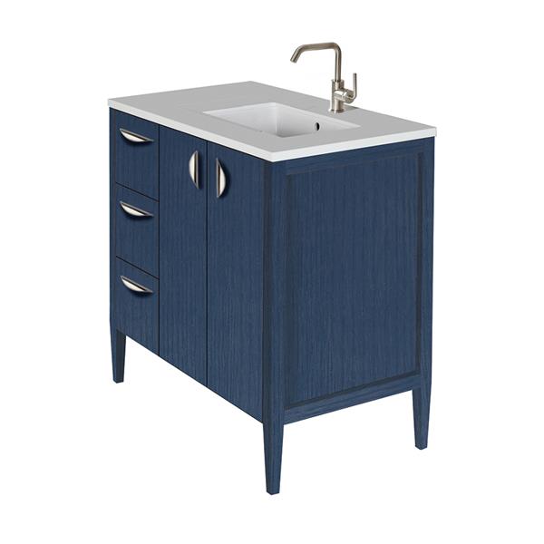 Lacava - Lunarossa Free-Standing Under-Counter Vanity With Three Drawers On The Left An Two Doors On The Right(Pulls Included)