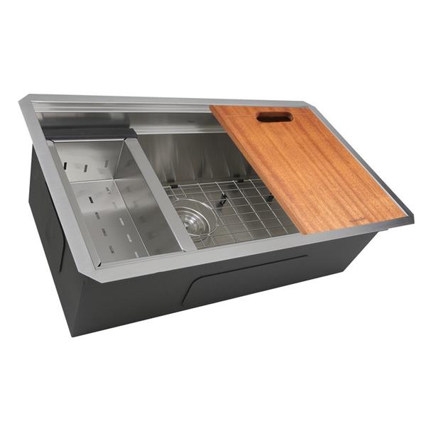 Nantucket Sinks - 30 Inch Pro Series Single Bowl Undermount Prep Station