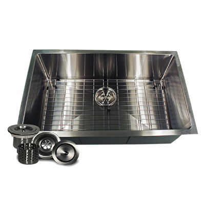 Nantucket Sinks - Pro Series Rectangle Single Bowl Undermount Small Radius Corners SS Kitchen Sink
