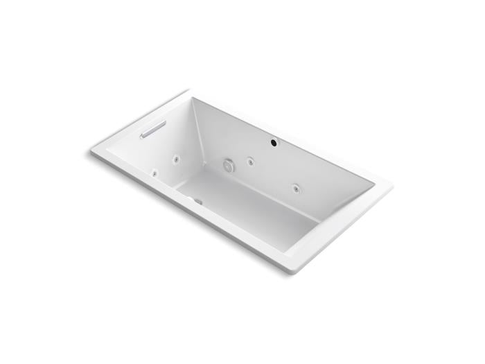 Kohler - Underscore 66 X 36 Inch Drop-In Heated Bubblemassage Air Bath With Whirlpool