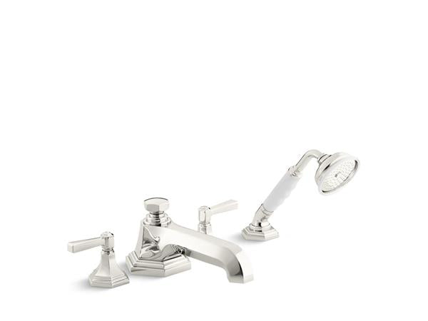 Kallista - For Town Deck-Mount Bath Faucet W/ Diverter, Lever Handles & Handshower