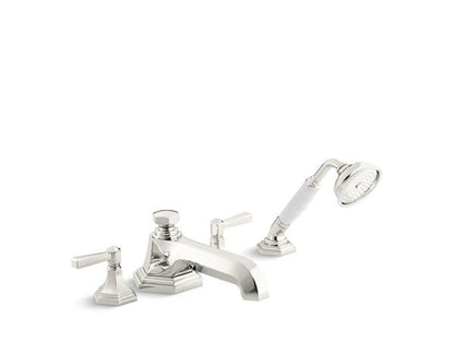 Kallista - For Town Deck-Mount Bath Faucet W/ Diverter, Lever Handles & Handshower
