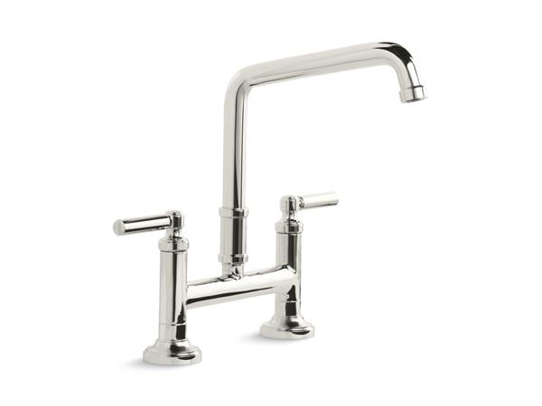 Kallista - Quincy Deck-Mount Bridge Faucet, Lever Handles
