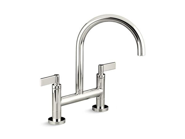 Kallista - One Kitchen Deck-Mount Bridge Faucet, Lever Handles
