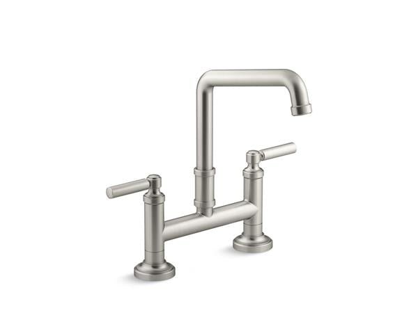 Kallista - Quincy Deck-Mount Bridge Faucet, Lever Handles