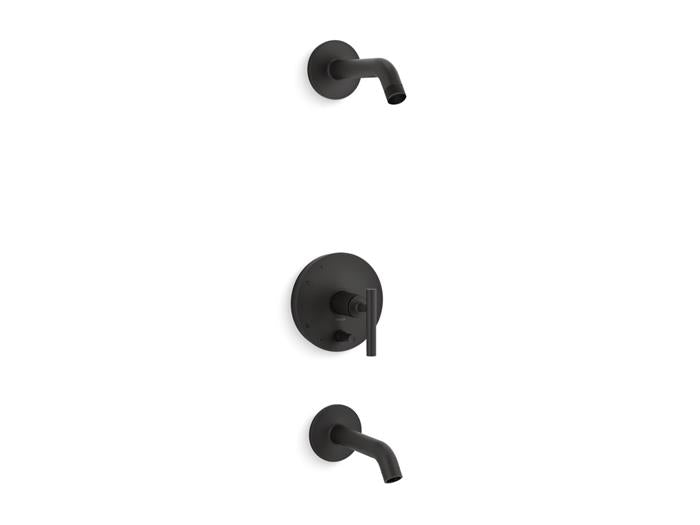 Kohler - Purist Rite-Temp Bath And Shower Trim Kit With Push-Button Diverter And Lever Handle