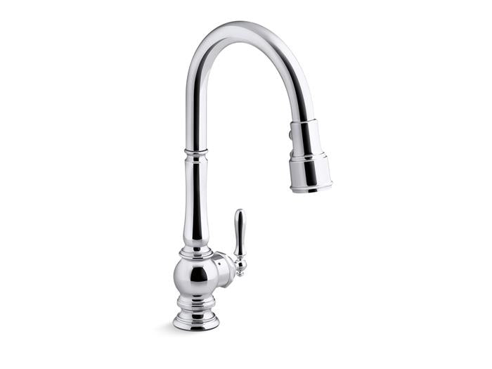 Kohler - Artifacts Touchless Pull-Down Kitchen Sink Faucet With Three-Function Sprayhead With Konnect