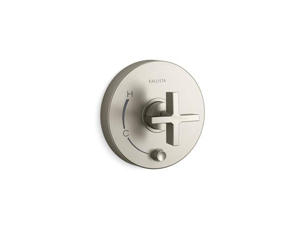 Kallista - One Pressure Balance W/ Diverter Trim, Cross Handle