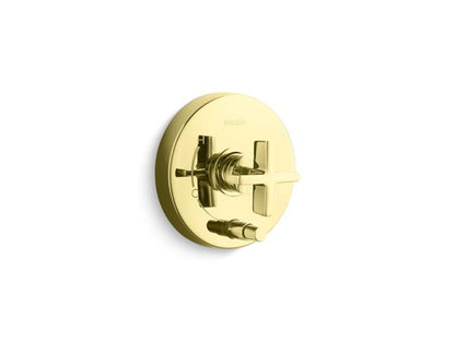 Kallista - One Pressure Balance W/ Diverter Trim, Cross Handle