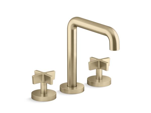 Kallista - One Deck-Mount Bath Faucet, Tall Spout, Cross Handles