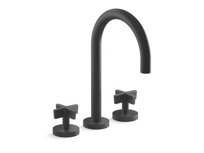 Kallista - One Deck-Mount Bath Faucet, Gooseneck Spout - Cross Handles