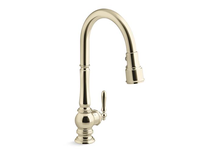 Kohler - Artifacts Touchless Pull-Down Kitchen Sink Faucet With Three-Function Sprayhead
