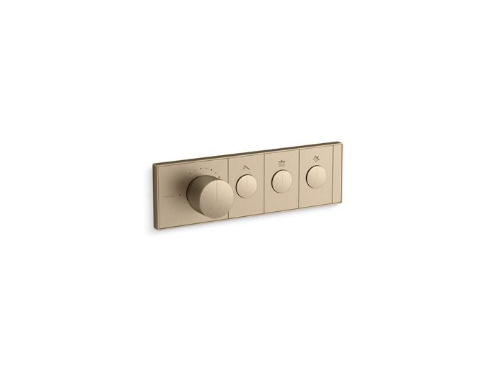 Kohler - Anthem Three-Outlet Recessed Mechanical Thermostatic Valve Control