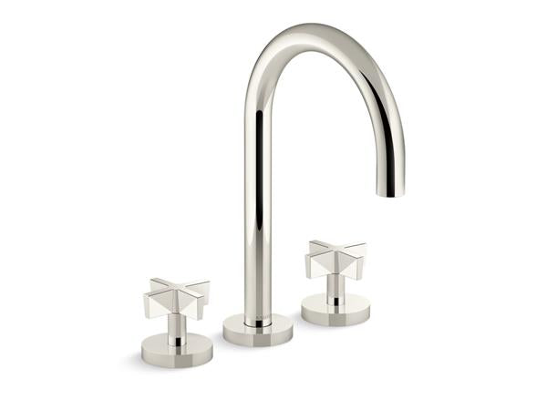 Kallista - One Deck-Mount Bath Faucet, Gooseneck Spout - Cross Handles